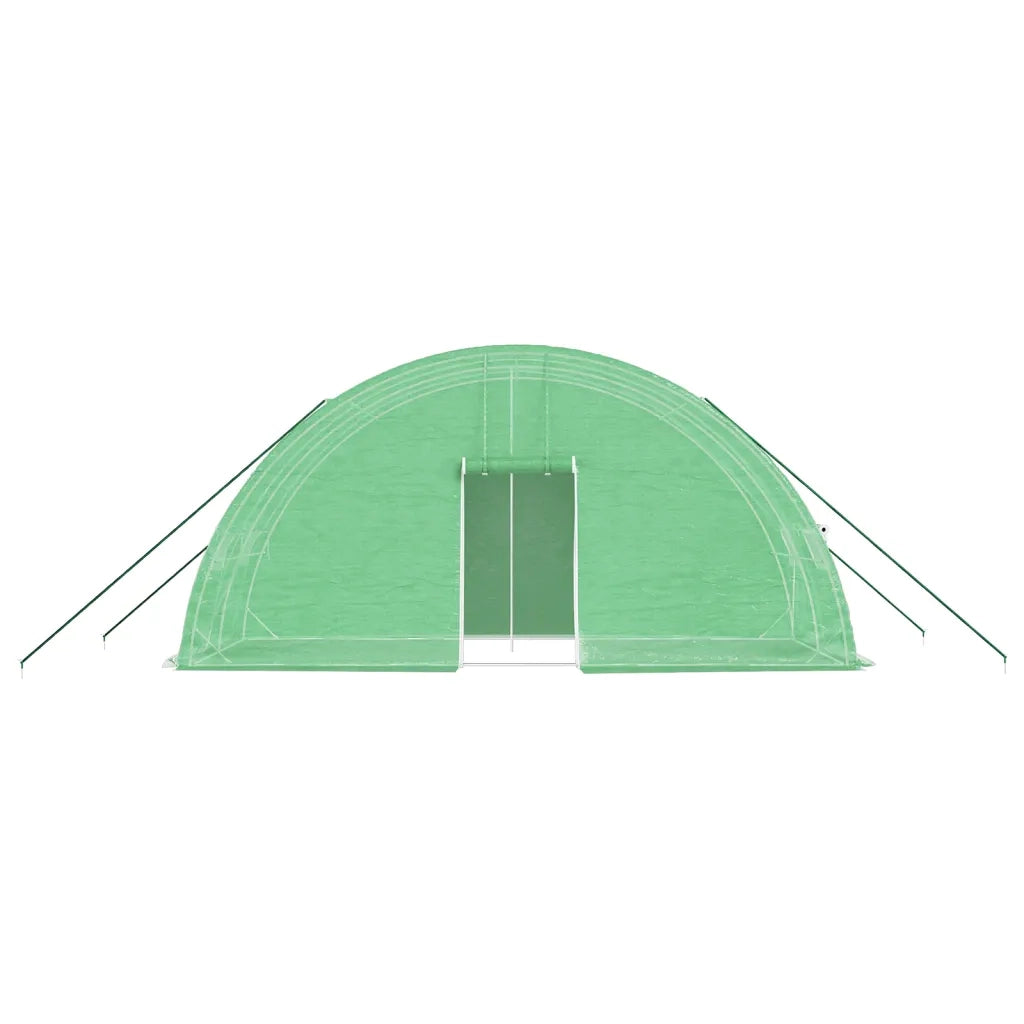 Serra con Telaio in Acciaio Verde 12 m² 6x2x2,85 m 364089