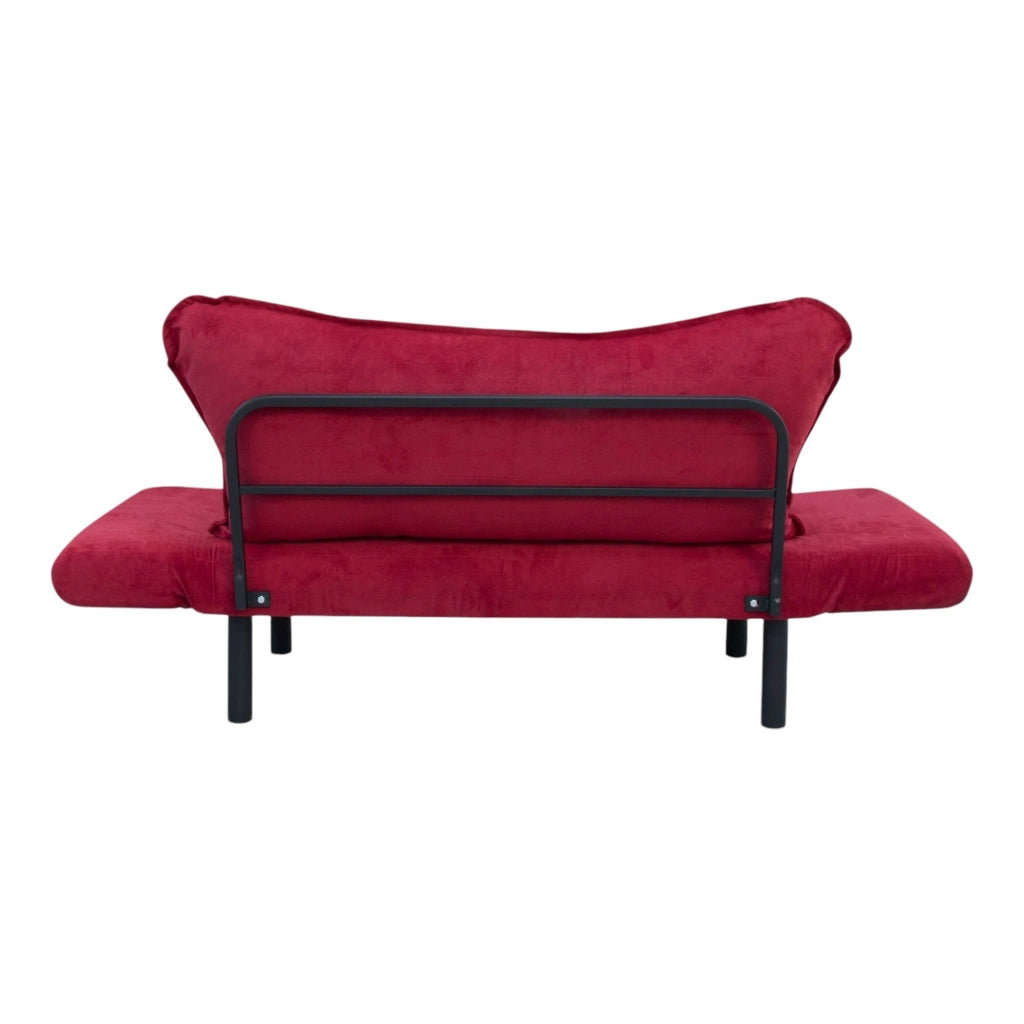 Hone, Divano Letto 2 Posti Contenitore, 140x65 cm Rosso