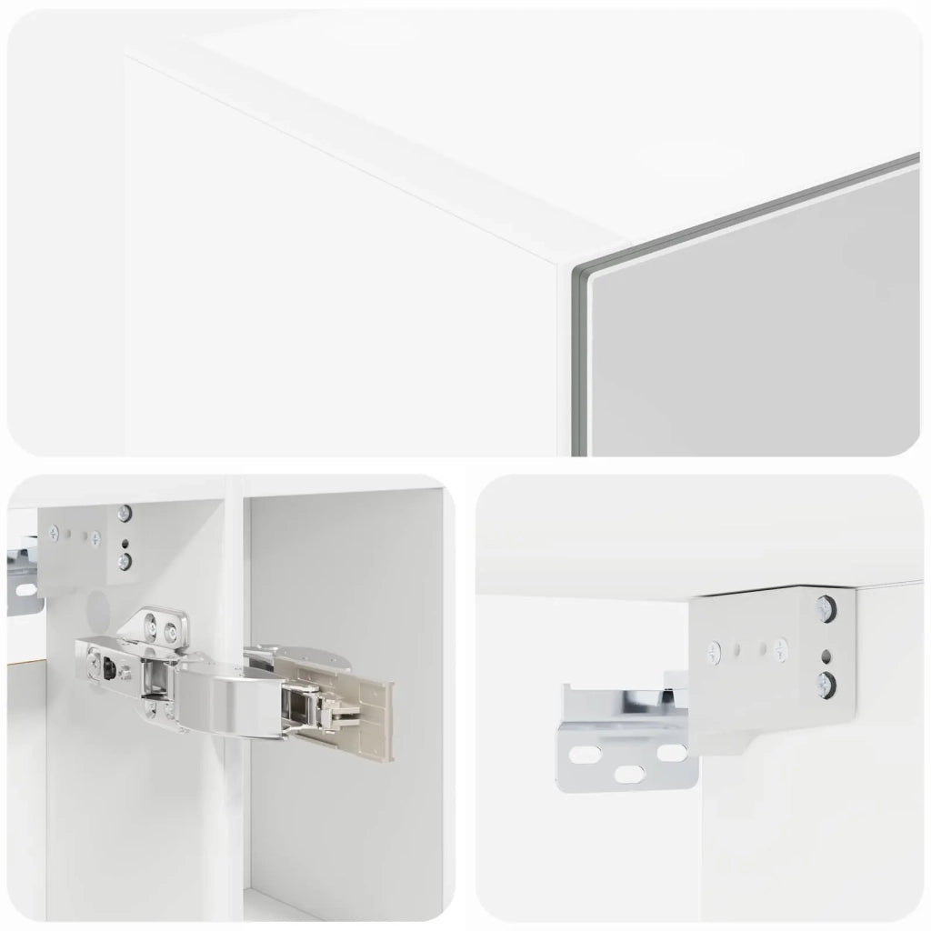 Mobiletto per specchio da bagno Bianco 60 x 14.5 x 70 cm