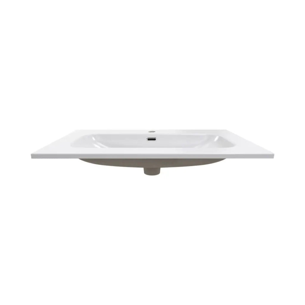 Set da bagno BRAZZA: mobile sotto lavabo 80cm + lavabo incassato rettangolare