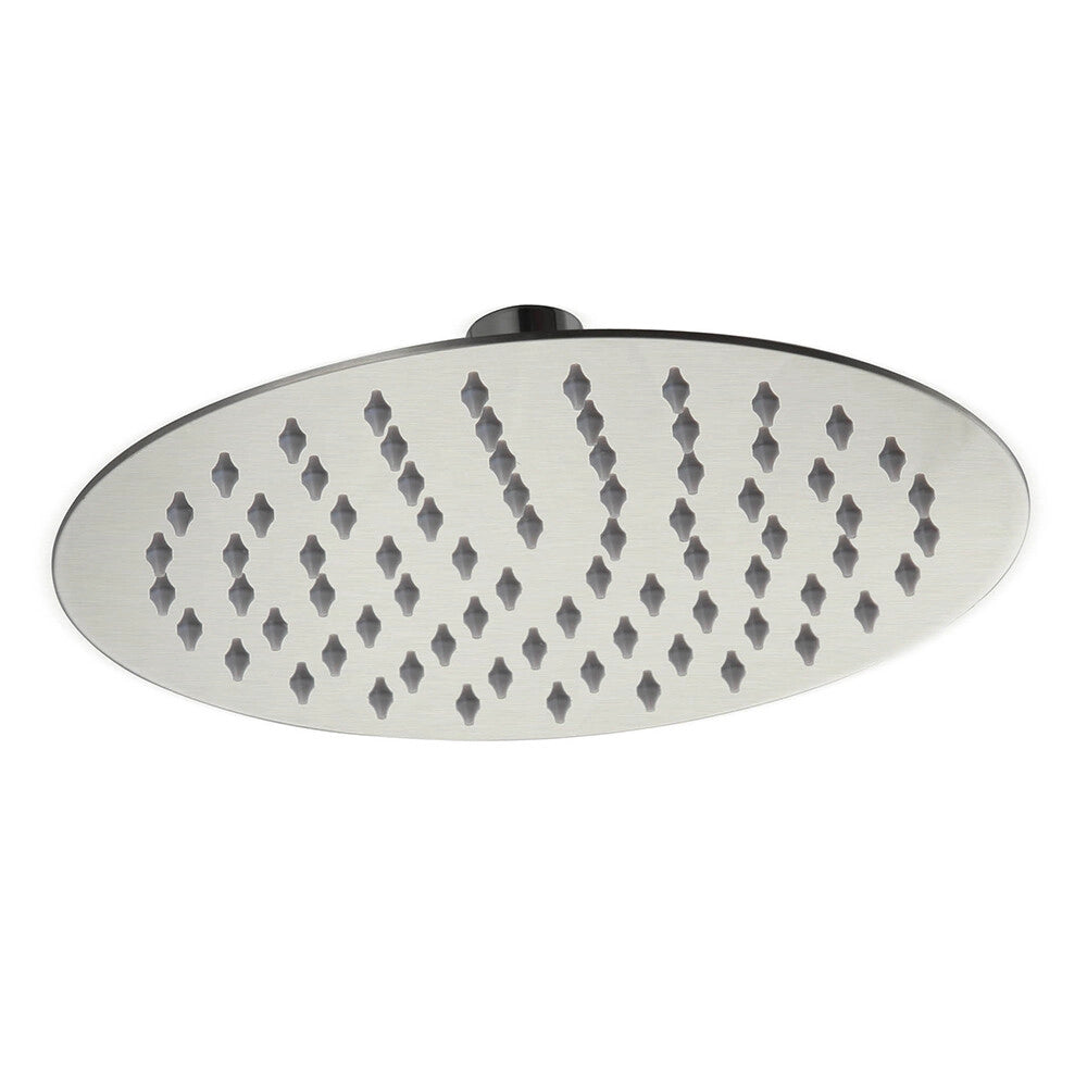 Set doccia ad incasso con miscelatore braccio 35 cm e soffione 25 cm in acciaio inox satinato York
