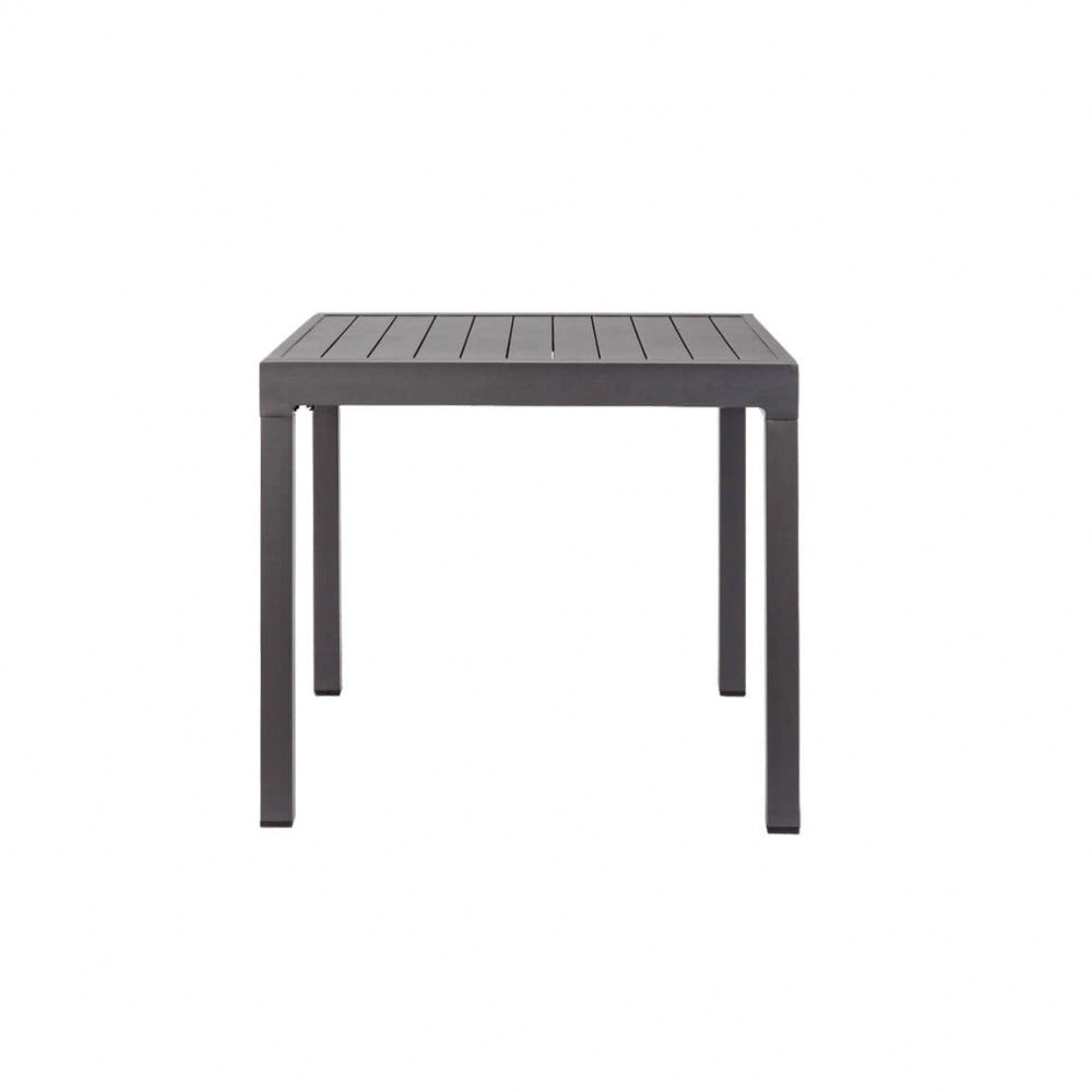 Tavolo Allungabile Hawaii 90/180x90x75 h cm in Alluminio Taupe