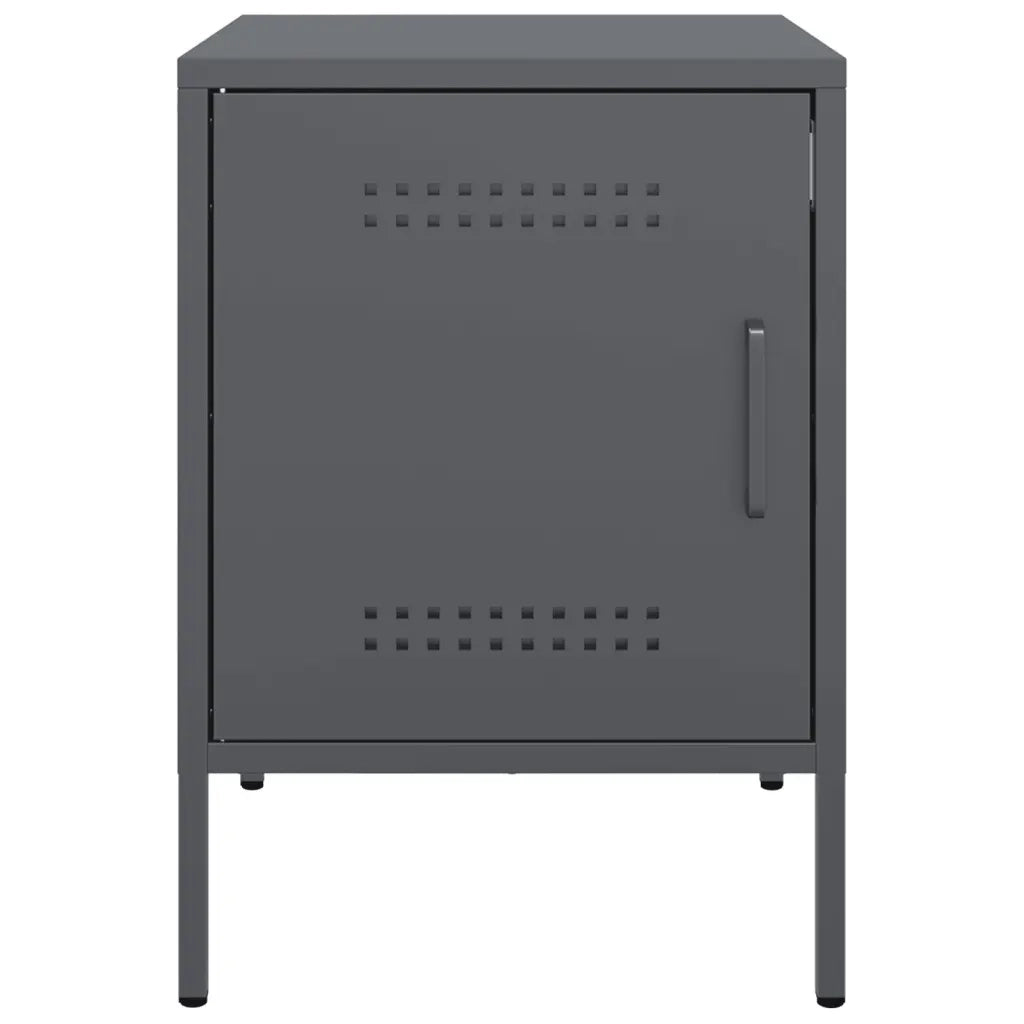 Comodini 2 pz-Set di 2 Tavolino da notte Antracite 36x39x50,5 cm in Acciaio 937457