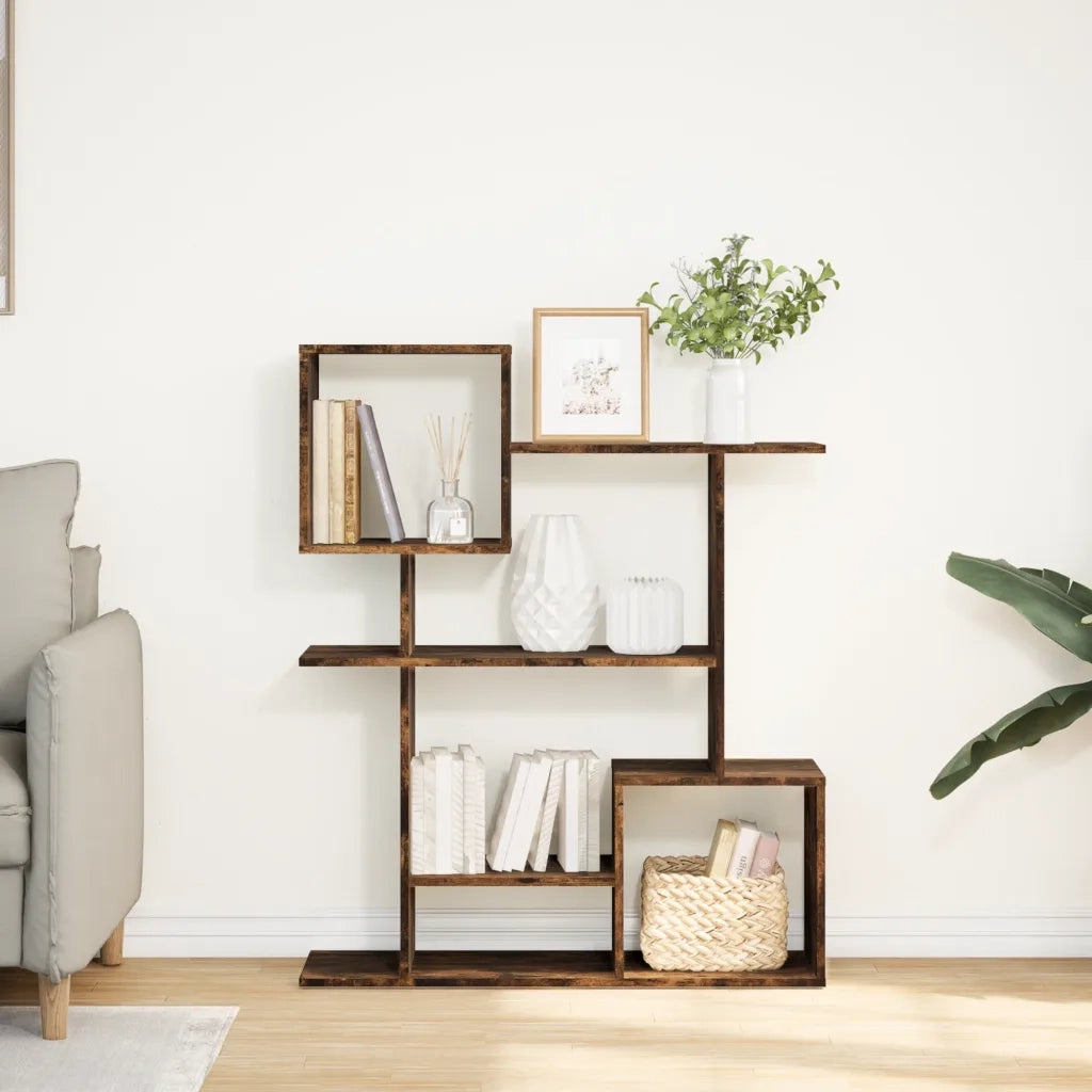 Libreria Divisorio Rovere Fumo 92x29x112 cm in Truciolato 858124