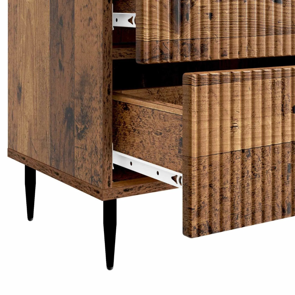 Armadio da Notte con cassetto Legno antico 62 x 34,5 x 47,5 cm 894783