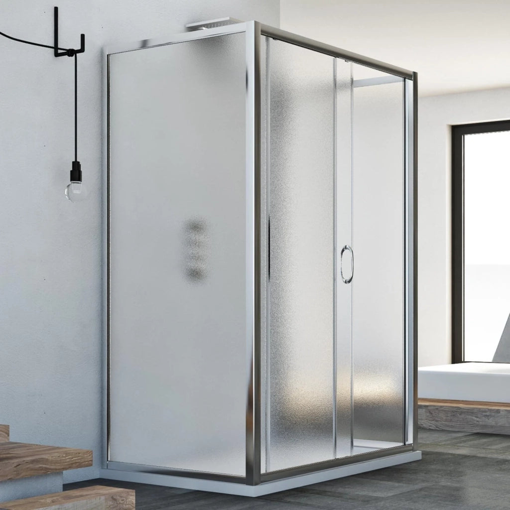 Box Doccia 3 lati 75x150x75 CM H185 stampato C mod. Replay Trio 1 Anta