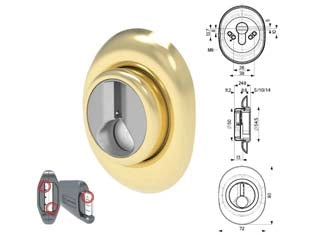 DEFENDER MAGNETICO AD ALTEZZA FISSA OTTONE- - mm.72x90 - altezza fissa mm.5 (DF331P) - 1 pezzi MOTTURA