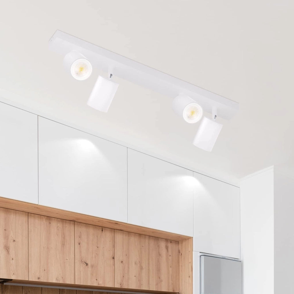 ZMH Faretto da soffitto neri GU10 max 25W rotativi 350° stile industriale per salone camera cucina corridoio