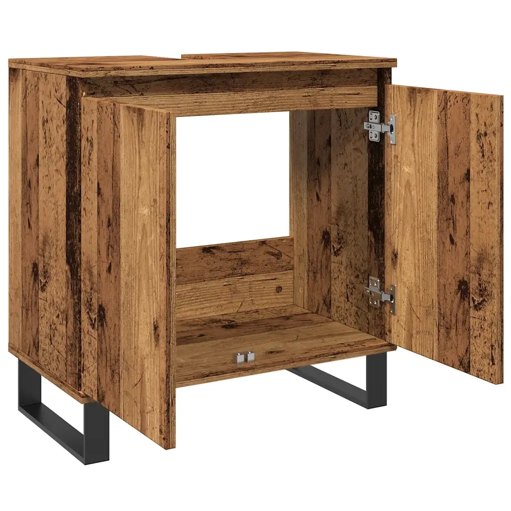 Mobile da Bagno Legno Vecchio 58x33x60 cm in Truciolato 857220