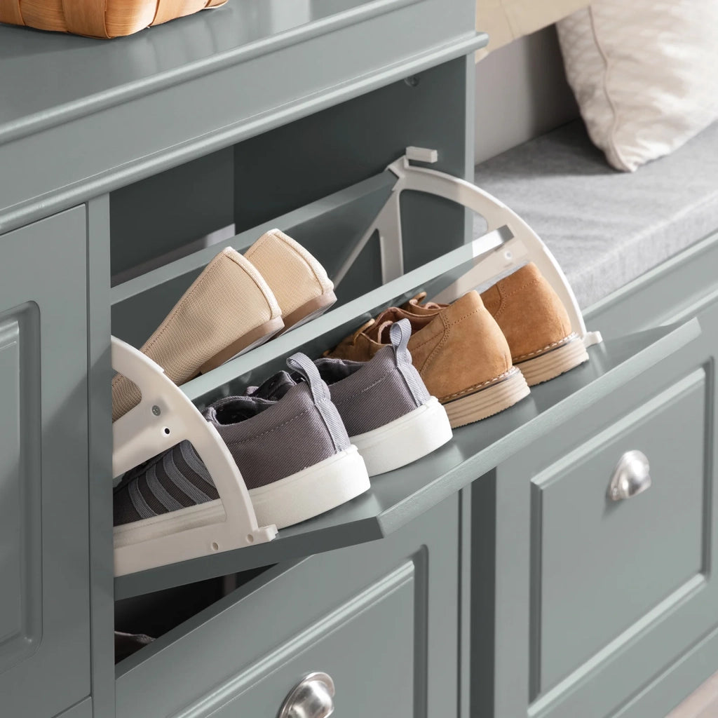 Scarpiera salvaspazio Slim Mobili per Scarpe Serie Scarpiere 105x24x83cm Grigio FSR79-HG