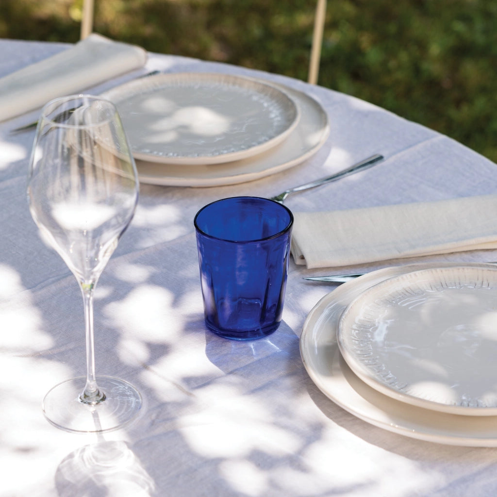 Zafferano Set 6 Bicchieri Tumbler Serie Bei in vetro colorato blu, soffiati a bocca con lavorazione artigianale a mano volante di alta qualità