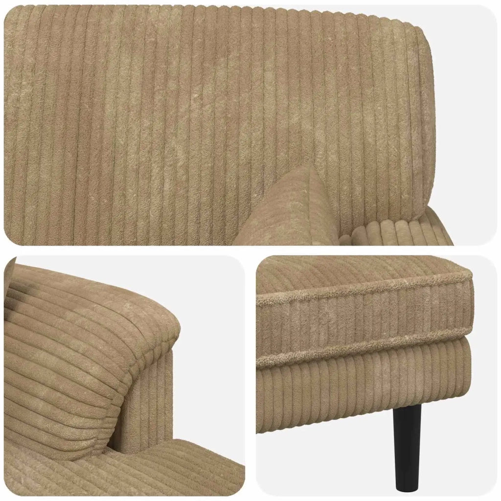 Chaise longue Tortora Tessuto in velluto a coste 42048039