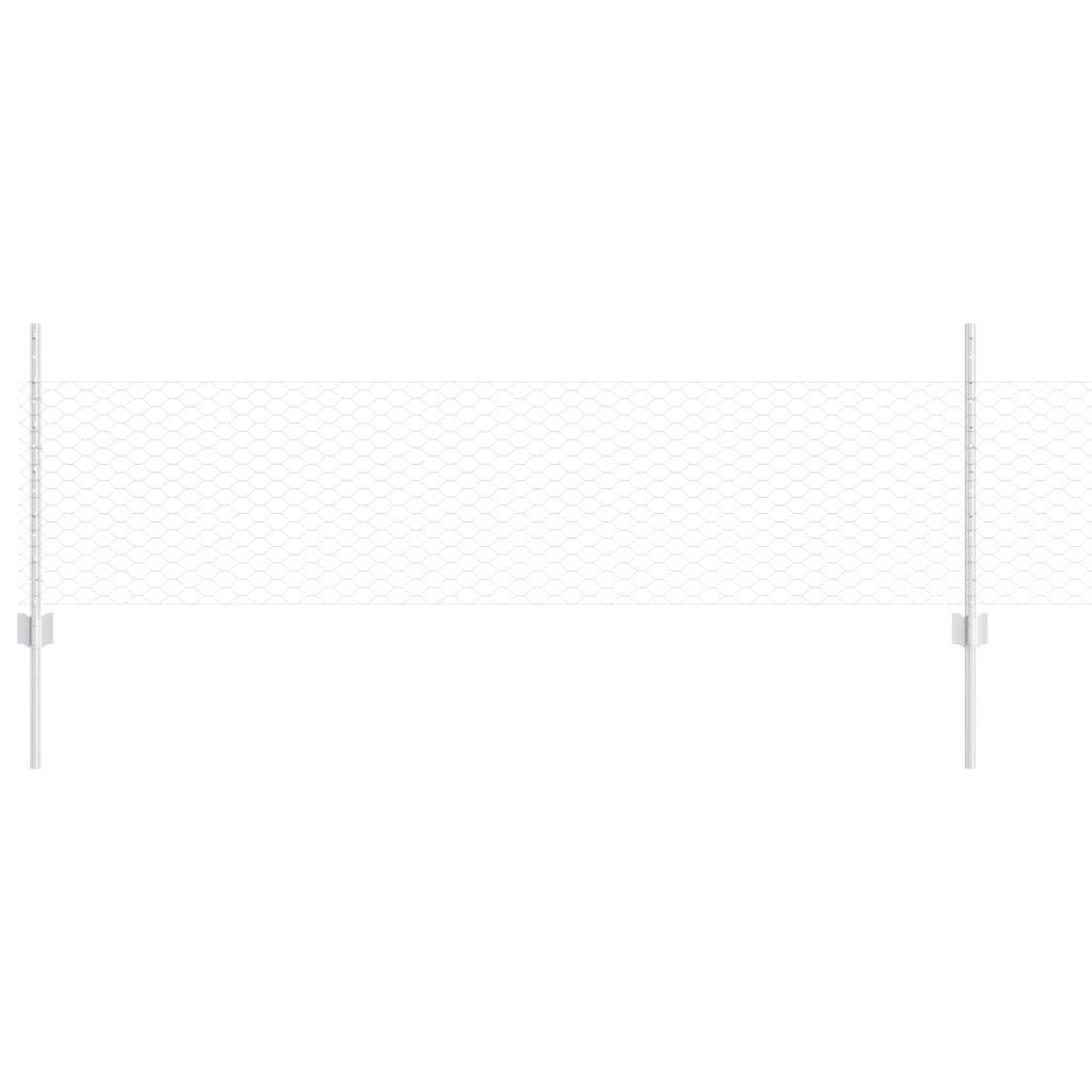 Pali per Recinzione  5 pcs U-Channel 60 cm Acciaio Zincato