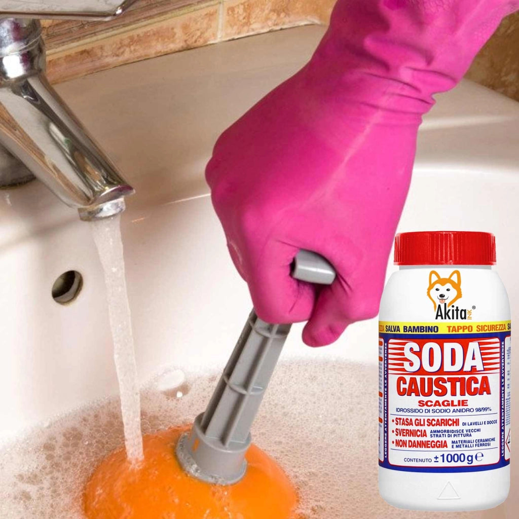 Akitaink Soda Caustica 12kg in Scaglie Sgrassante e Sturante