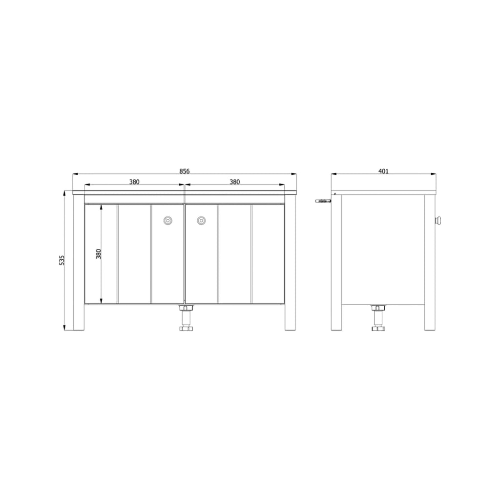 Tekapo, Mobile da Ingresso un Ripiano, 86x40x54h cm Bianco Opaco