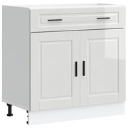 Mobile da cucina dal design moderno con ampio spazio contenitivo 80 x 46 x 81,5 cm realizzato in legno composito bianco lucido 02_0050284