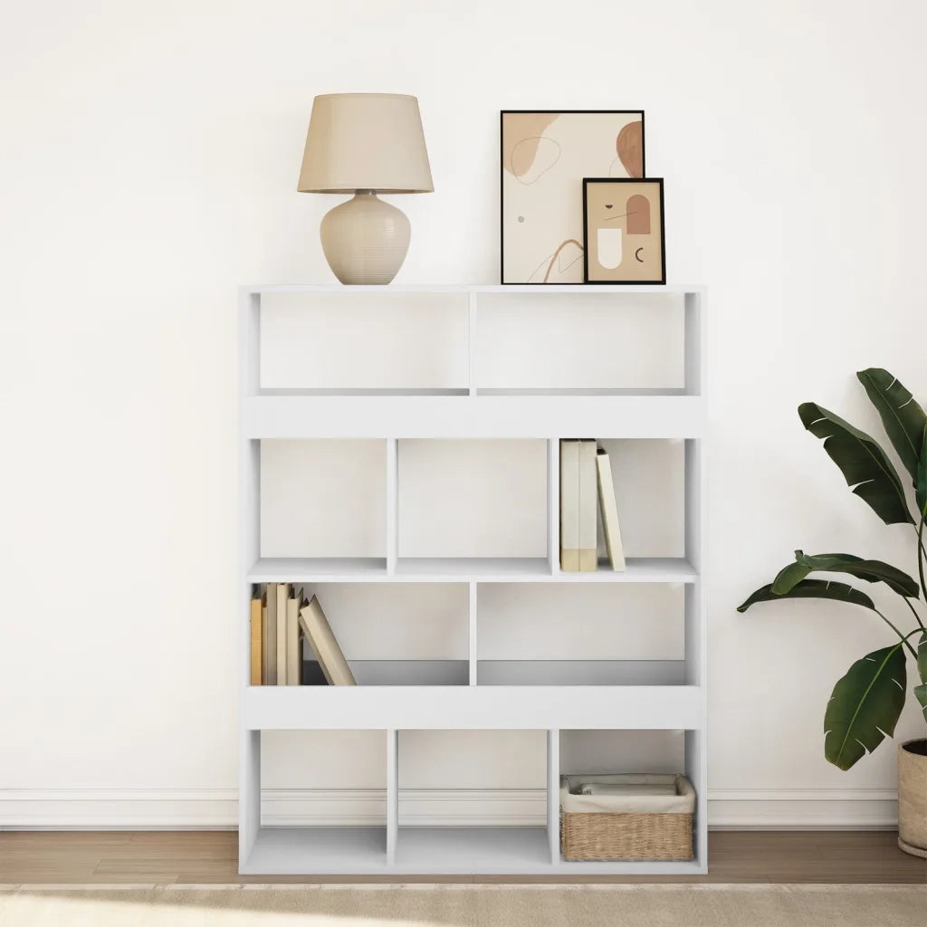 Libreria-Scaffale per Libri-Mobile di Stoccaggio Bianca 100x33x125,5 cm in Truciolato 224662