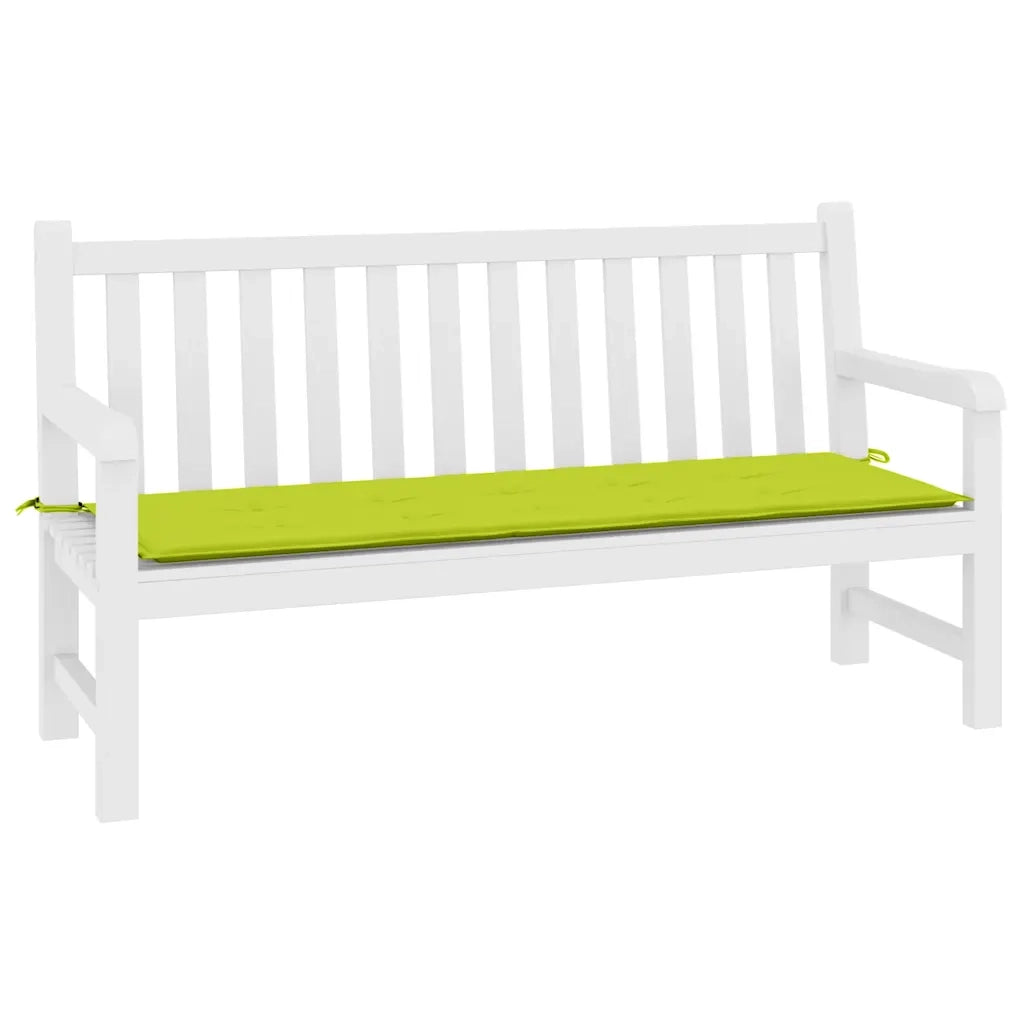 Cuscino per Panca Verde Brillante 200x50x4 cm in Tessuto Oxford