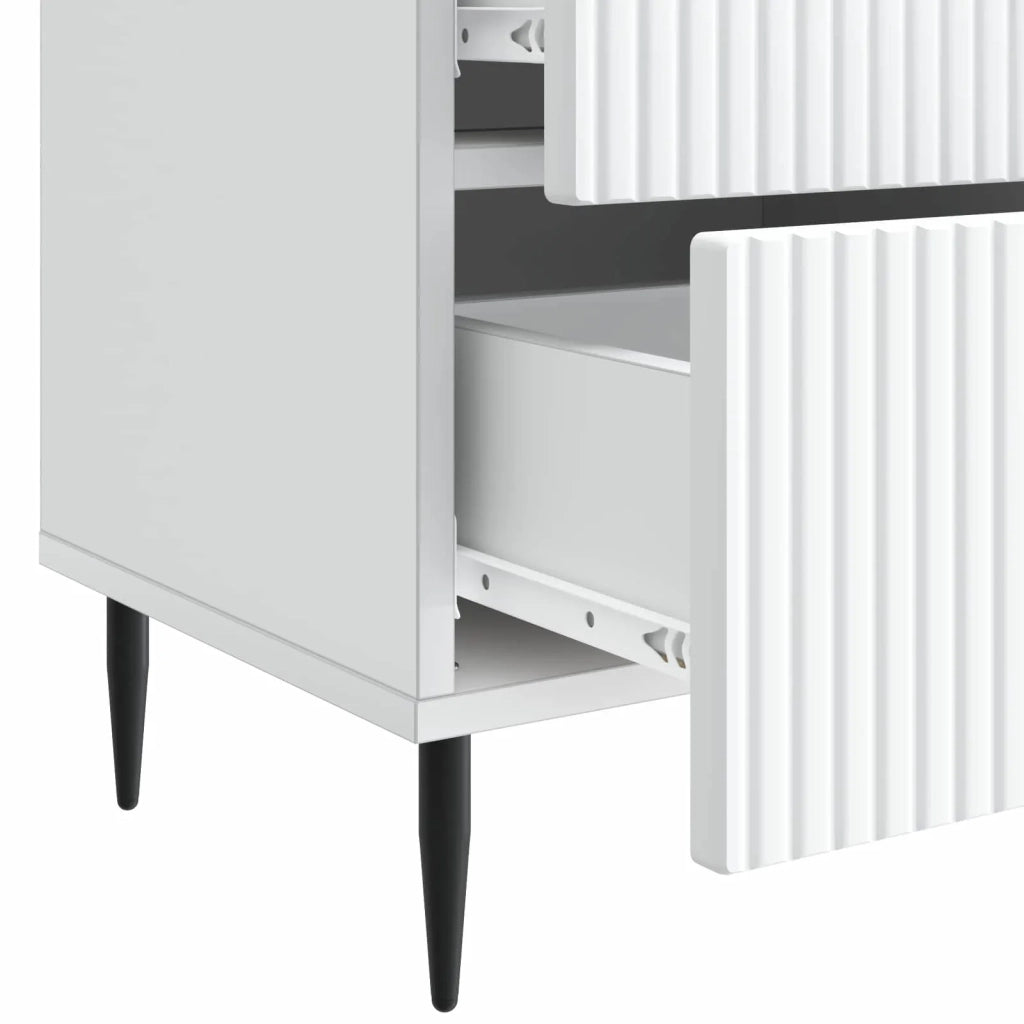 Armadio da Notte con cassetto Bianco 43 x 34,5 x 47,5 cm 894755
