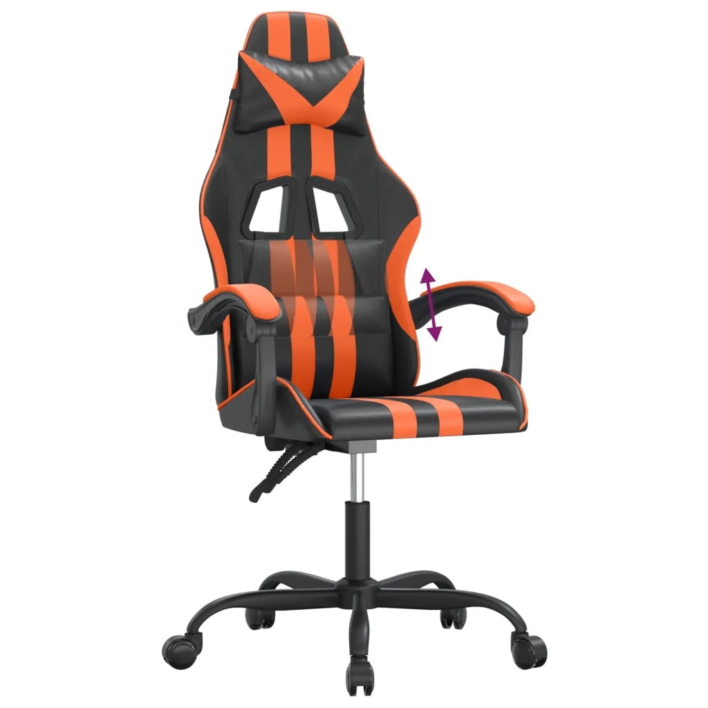 Sedia da Gaming Nero e Arancione in Similpelle cod mxl 60589