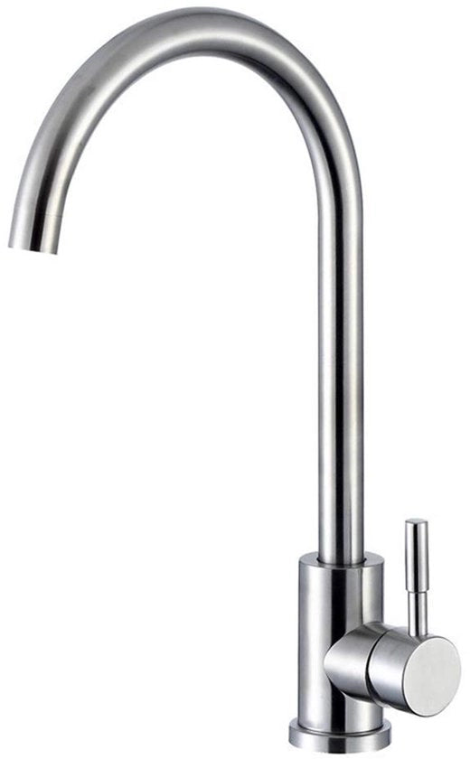 Kraan a vaso di acciaio inossidabile | 360° giratoria vaschetta di rubinetto | Rubinetto ad alta pressione per la cucina | Finitura a specchio