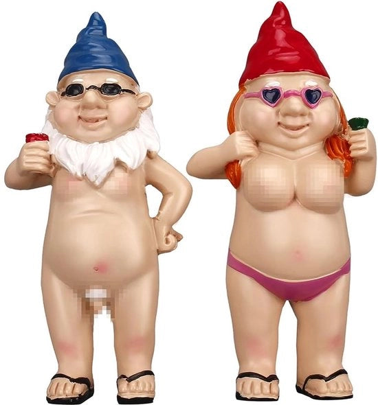 Paio di gnomi di giardino divertenti - Decorazione esterna - Scultura da giardino - Impermeabile - Robusto - Regalo per appassionati di giardino 

Modello: Tuinkabouter Grappig Dwergenpaar 
Codice prodotto: [inserire codice prodotto]
