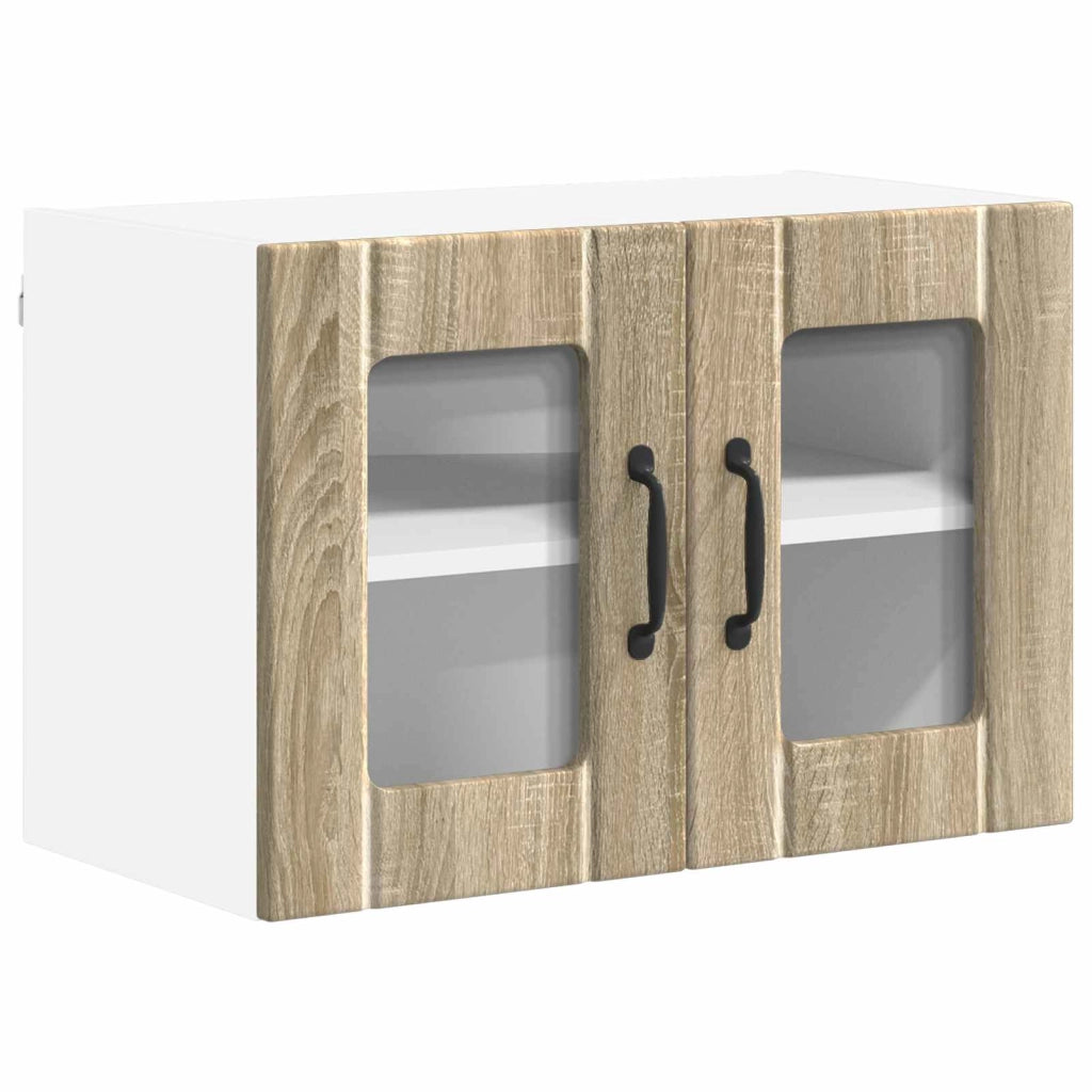 Set di 2 pratici pensili da cucina 60 x 31 x 40 cm realizzati in legno ingegnerizzato di rovere Sonoma 02_0053989