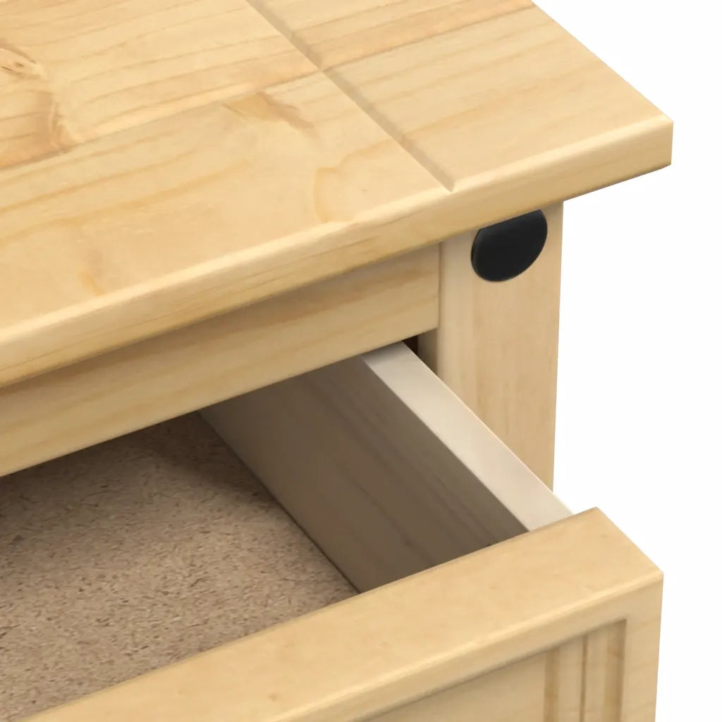 Comodino-Tavolino da notte Corona 35x32,5x58 cm in Legno Massello di Pino 356849