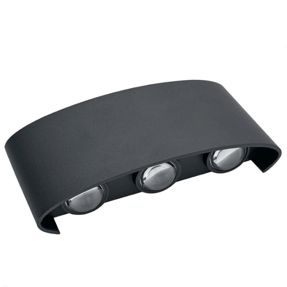 Trade Shop - Applique Lampada Led Da Muro Doppia Emissione Luminosa 16w Luce Selezionabile Cct Es68-3c - Nero