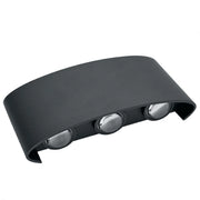 Trade Shop - Applique Lampada Led Da Muro Doppia Emissione Luminosa 16w Luce Selezionabile Cct Es68-3c - Nero