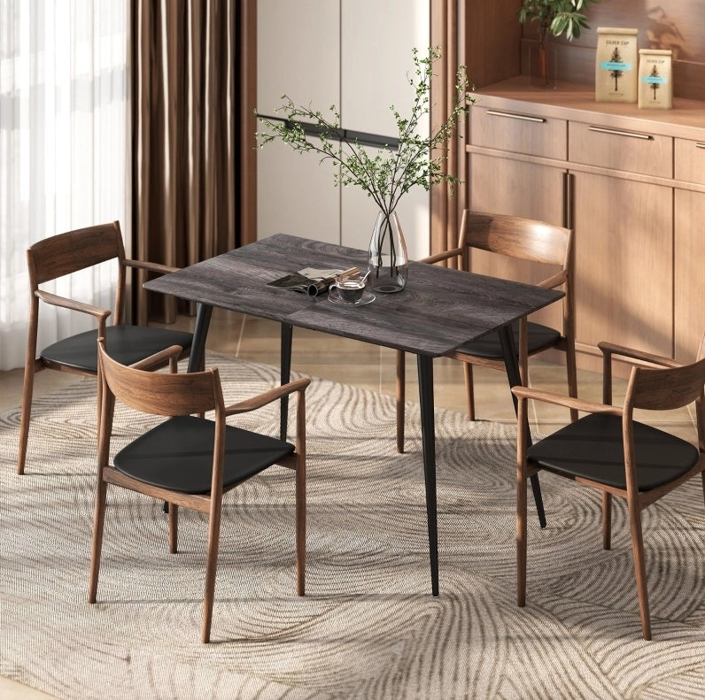 Tavolo da pranzo allungabile grigio 120-160 x 75 cm