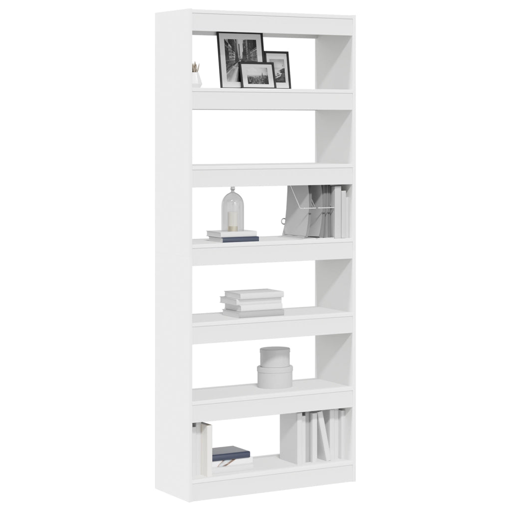 Libreria Bianca Bianca Legno ingegnerizzato 80 x 30 x 198 cm