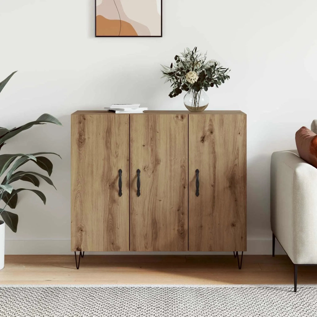 Credenza Rovere artigianale 90 x 32,5 x 80 cm Legno multistrato 879583