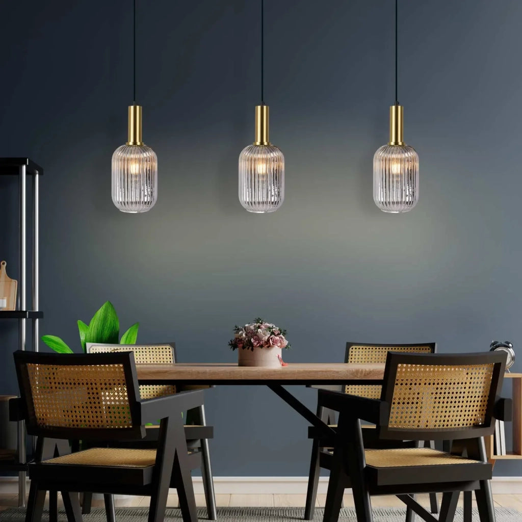 LÚZETE - SOSPENSIONE 1 LUCE ABAT-JOUR FUMÉ SPECCHIATO E27 SHELBY