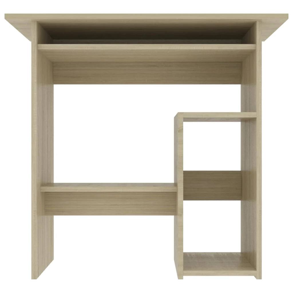 Scrivania tavolo postazione di lavoro mobile per computer studio rovere Sonoma 80 x 45 x 74 cm legno ingegnerizzato marrone 02_0023660