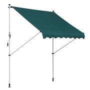 Toldo Manuale Retrattile per Balcone e Terrazzo ¨C zephmum ¨C Verde 200x150x170-280 cm