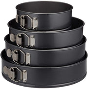 Set di 4 forme per torta - rivestimento antitrasferimento - grigio-metallico