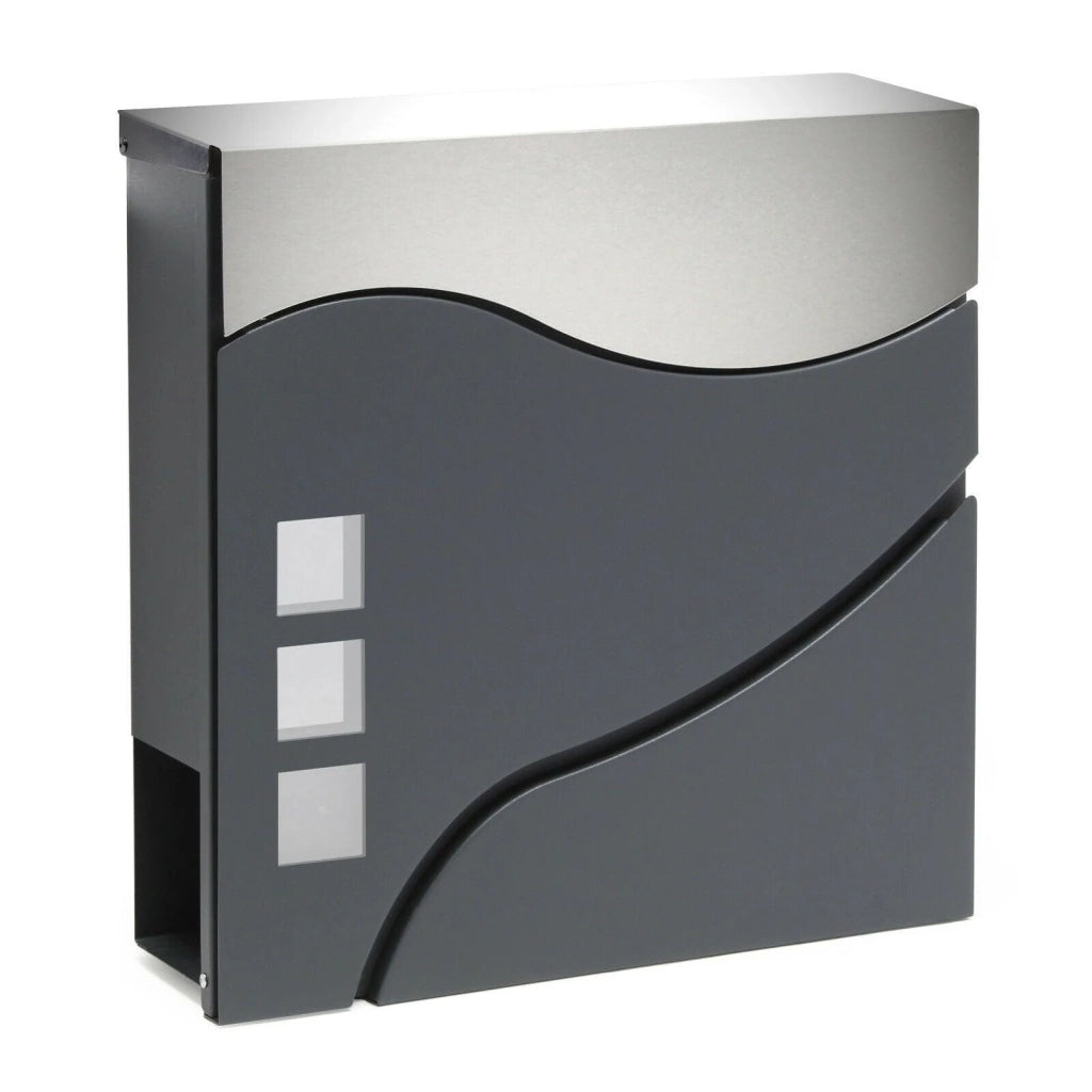 Portalettere/portagiornali di design acciaio inox antracite 16_0000097