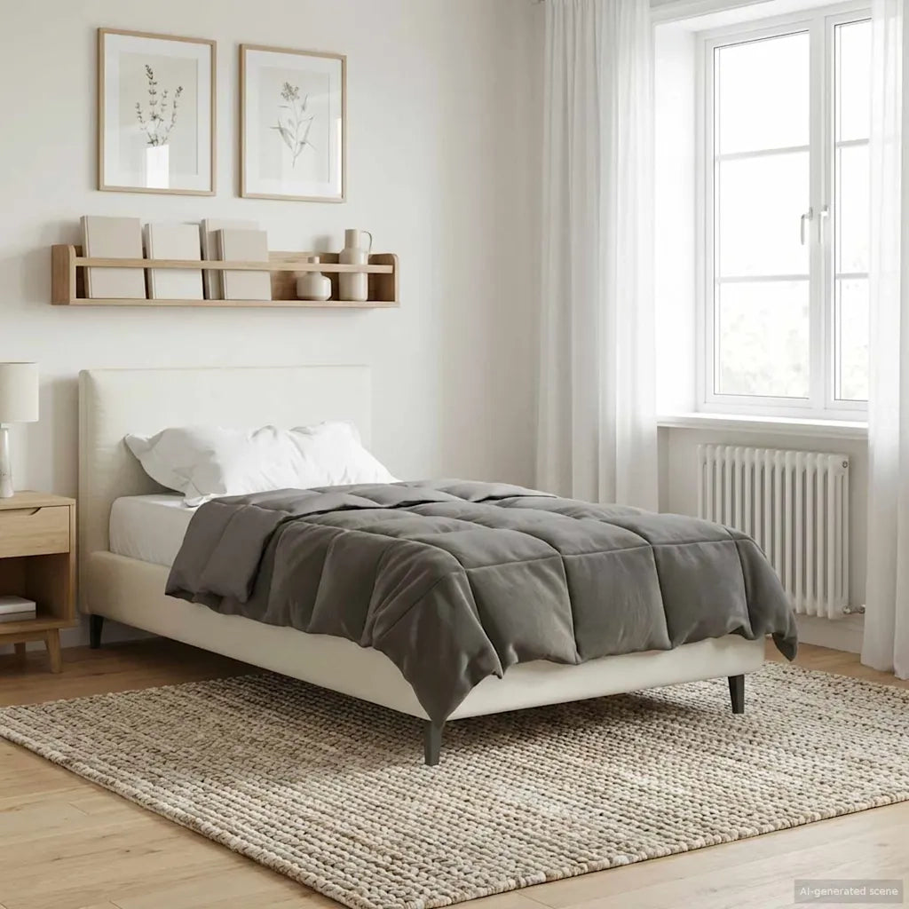 Duvet Estivo Trapuntato Grigio chiaro 135 x 200 cm Microfibra
