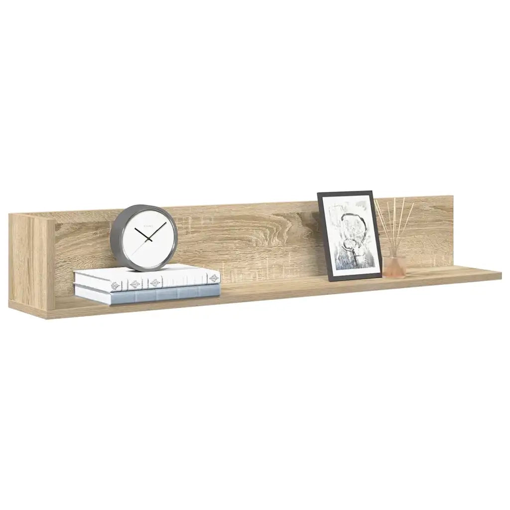 vidaXL Mensole Parete 2pz Rovere Sonoma 100x16,5x16,5 cm in Truciolato