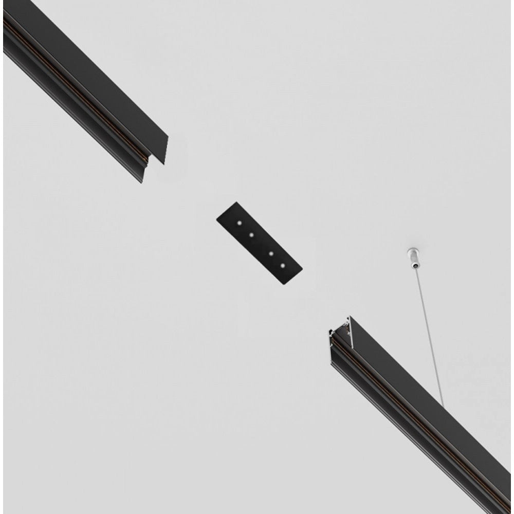 Trade Shop - 2pz Staffa Lineare Connettore Giunzione Fissaggio Per Binario Magnetico Da Esterno Gs-co -