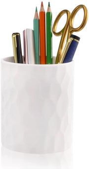 Pen holder in silicone acquaproteggiato in stile scandinavo per scrivania, accessori ufficio multifunzionali per casa, bambini e scuola (bianco)