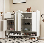 Scarpiera bianca in truciolare 120x35x99 cm
