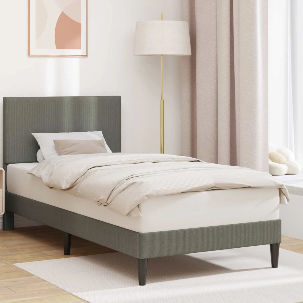 Struttura del letto Grigio Chiaro 100 x 200 cm Tessuto in Cords 42027716