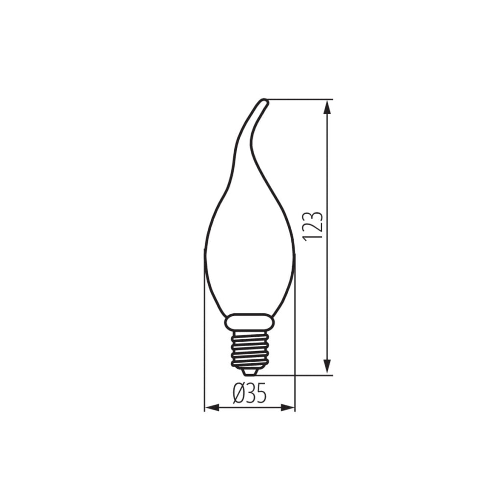 Kanlux lampadina LED candela E14 2,5W 1800K ambra