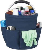 Organizzatore di Pulizia, Tas di Pulizia, Tas di Pulizia Opnibile, Tas di Pulizia Portatile Organizzatore di Pulizia con Maniglia e Sei Tas per Interno, Esterno, Bagno, Blu (Solo Tas)