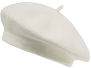 Cappello di lana francese, cappello a tesa piatta, unisex, cappello classico caldo per inverno.