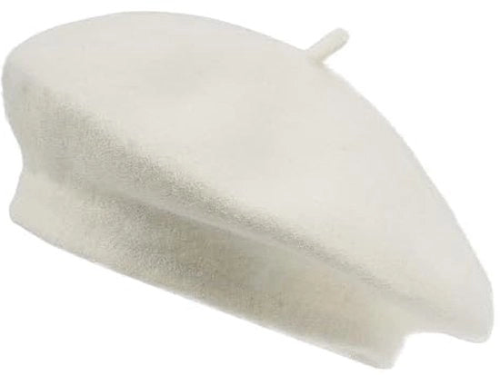 Cappello di lana francese, cappello a tesa piatta, unisex, cappello classico caldo per inverno.