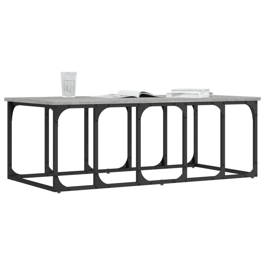 Tavolino Salotto-Tavolino da soggiorno-Tavolo Grigio Sonoma 100x50x35,5cm Legno Multistrato