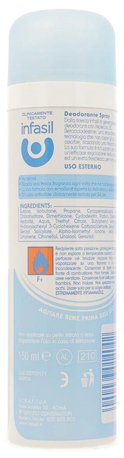 INFASIL DEODORANTE IN SPRAY DA 150ML FRESCHEZZA NATURALE